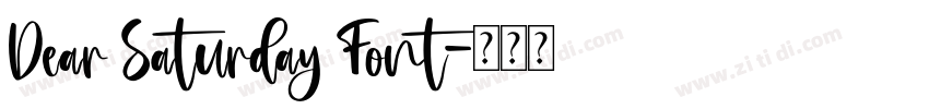 Dear Saturday Font字体转换